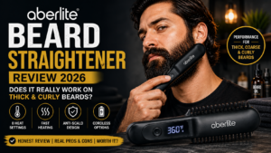 Aberlite Beard Straightener Review 2026: Does It Really Work on Thick & Curly Beards?